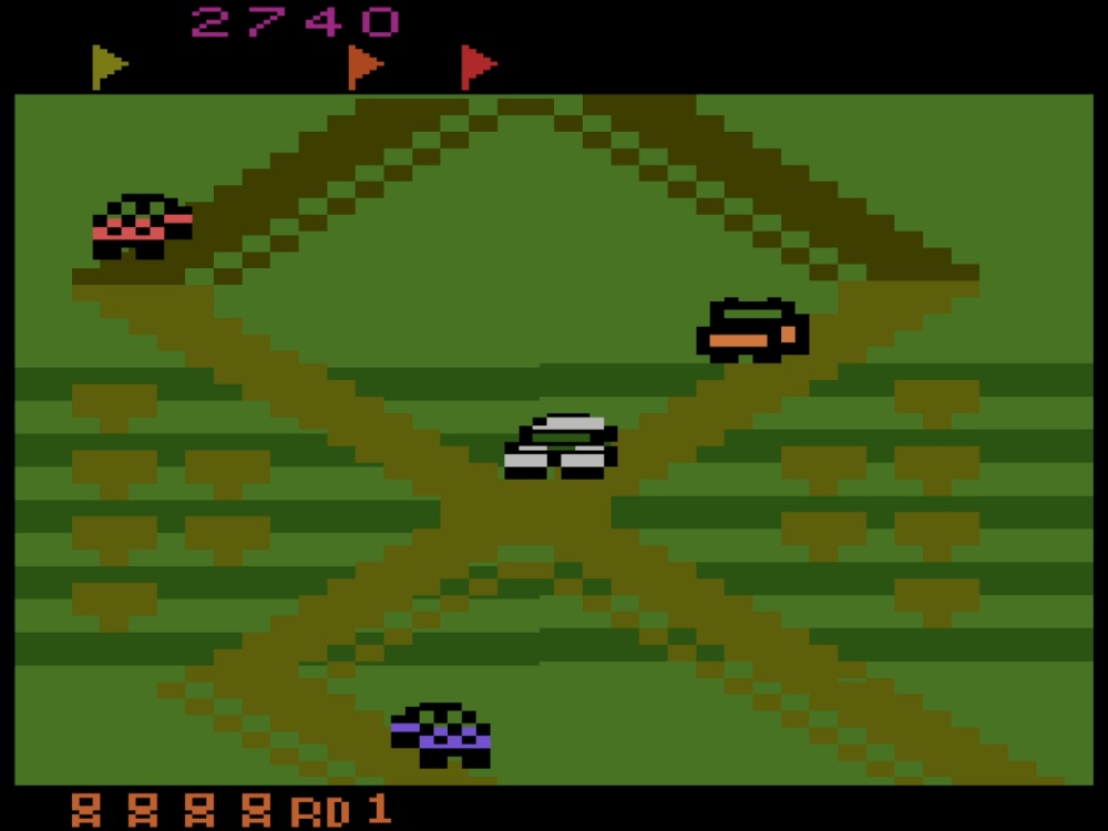 Gameplay of Up 'n Down for Atari 2600